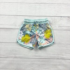 Cat & Jack Baby Boy Swim Shorts Tropical Leaf Print Board Shorts 18 Months